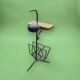 Vintage multifunctional wrought iron magazine rack