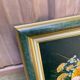 Old painting on canvas with Frey green and gold frame 58x51cm