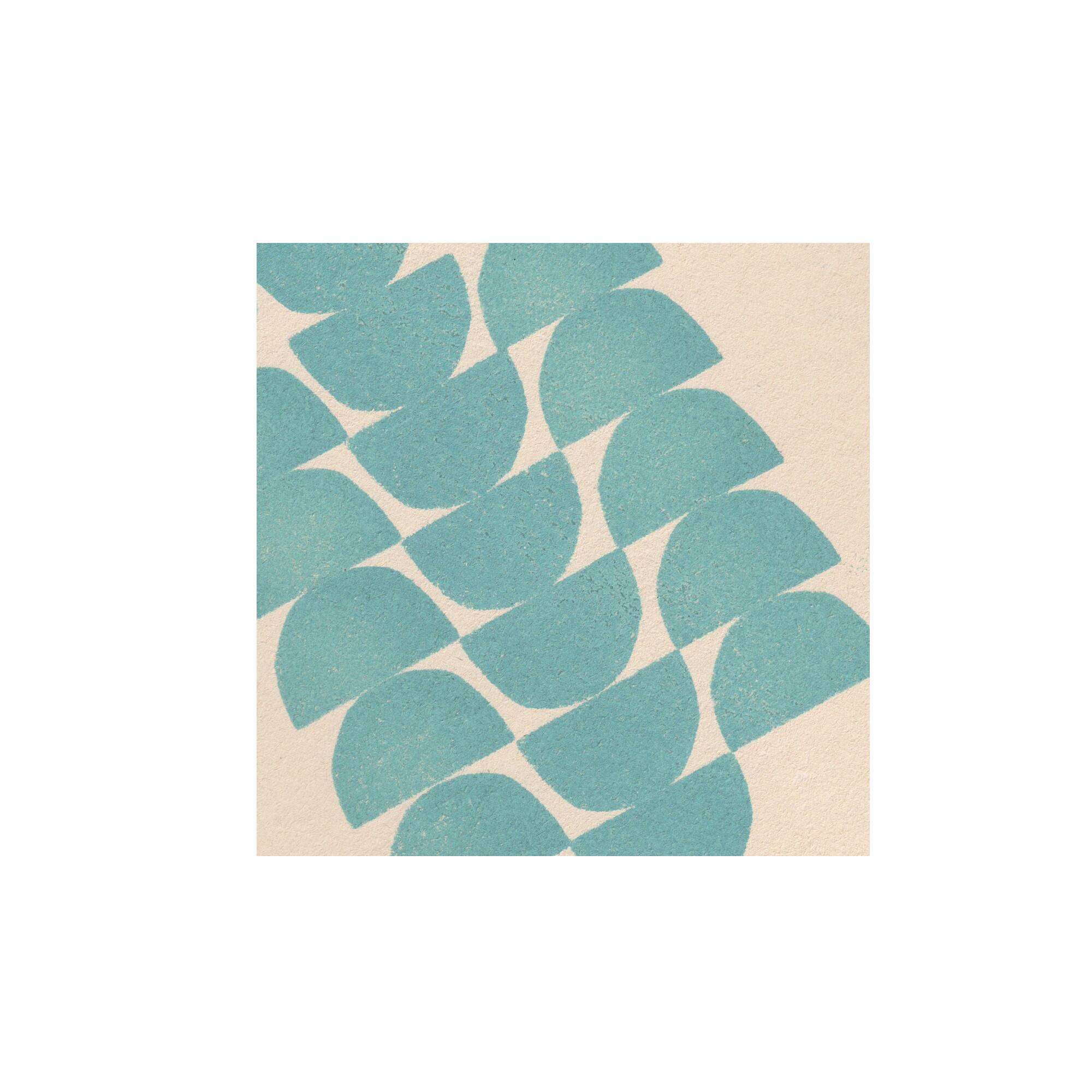 Abstract painting on B280 petrol blue paper signed Eawy