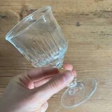 2 stemmed glasses