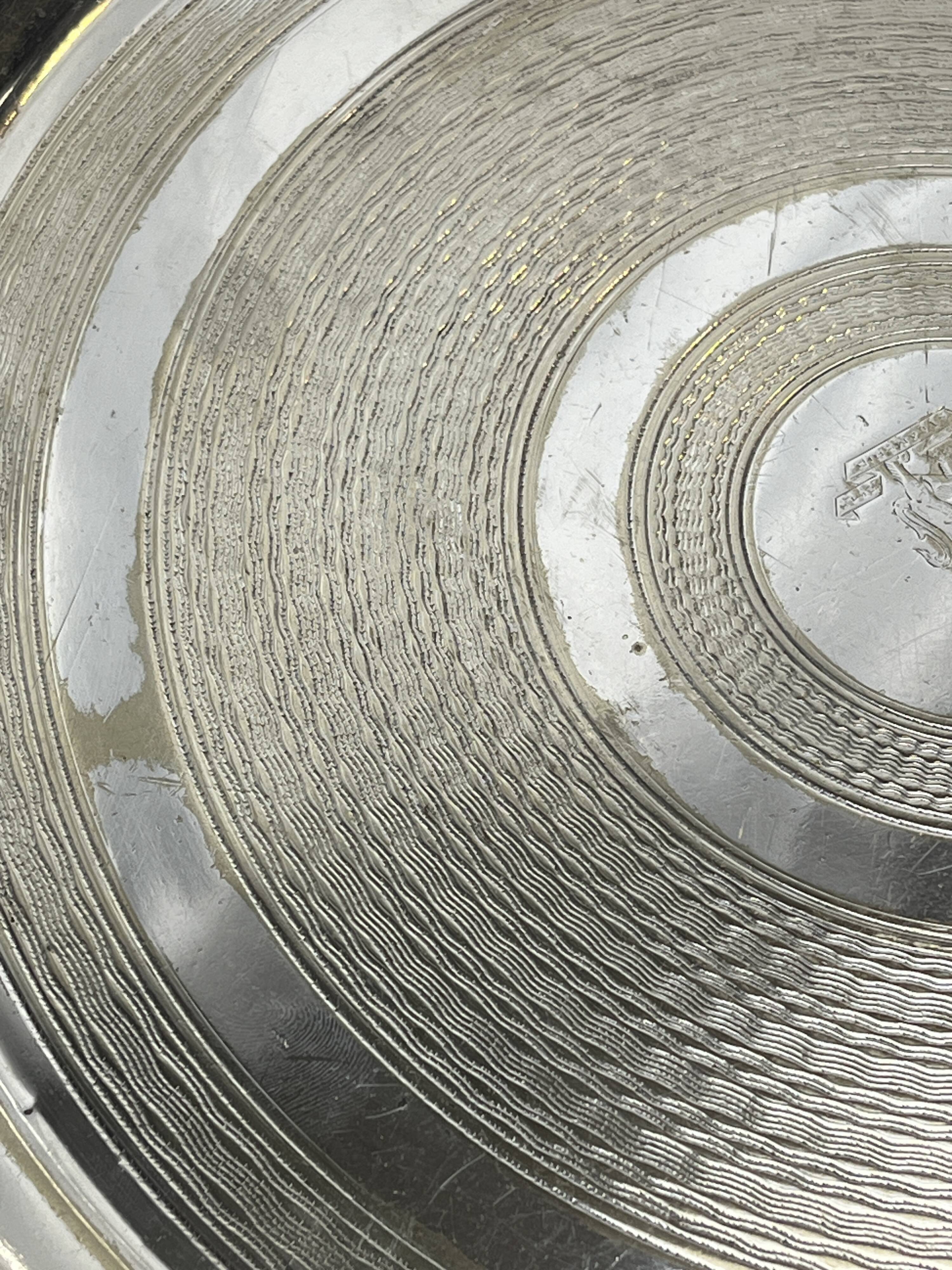 Antique silver-plated metal tray, Cunard Company, England, early 20th century