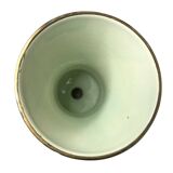 Bequet Quaregnon, pedestal vase with bird decoration circa 1950