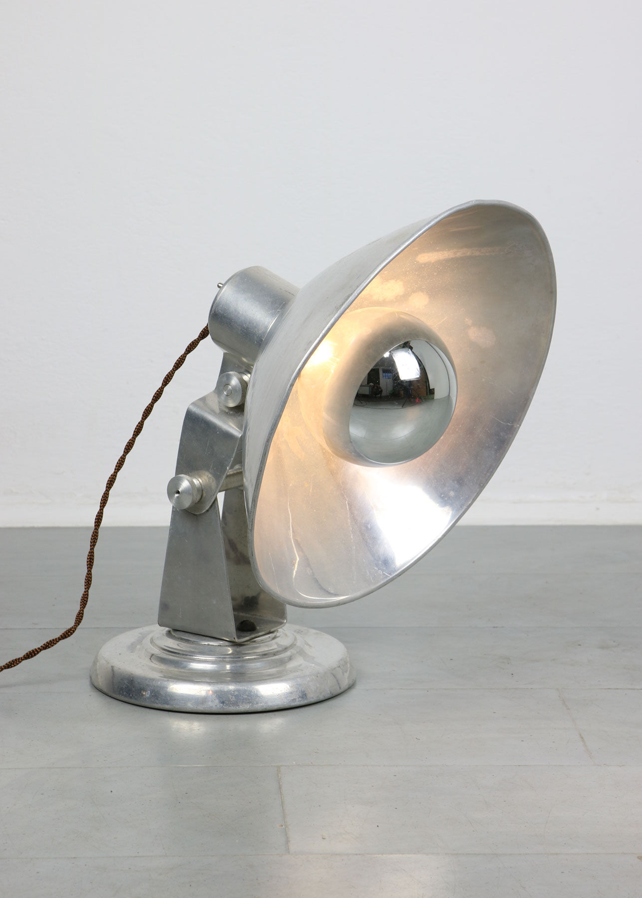 Mid-century Aluminium Adjustable Table Lamp, 50s