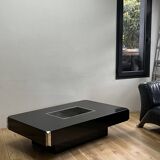 Alveo black coffee table by Willy Rizzo