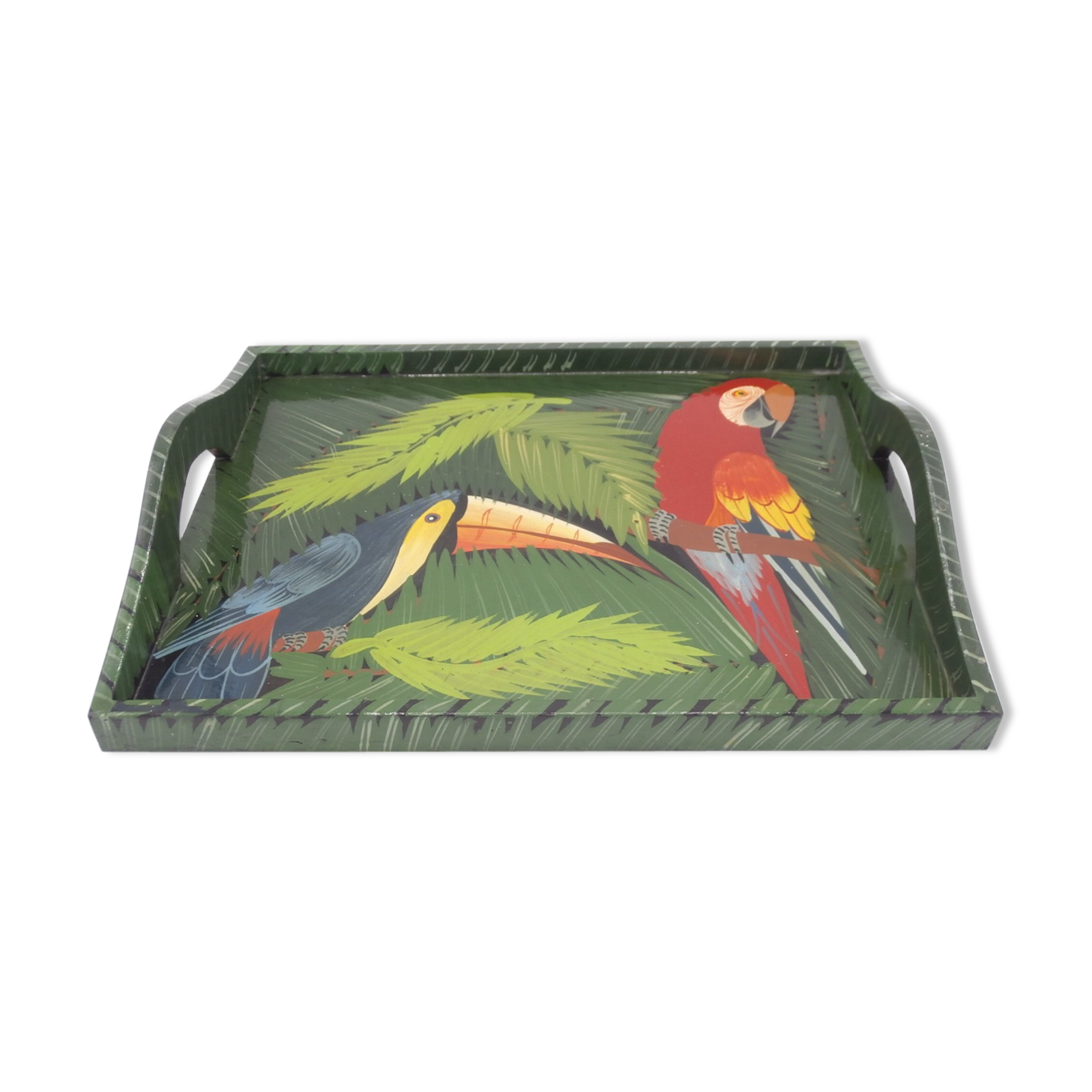 Tray wood décor jungle