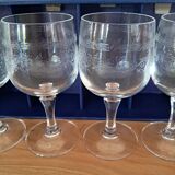 6 crystal white wine glasses from Arques Matignon