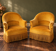 Napoleon III toad chair in mustard velvet – Solar elegance