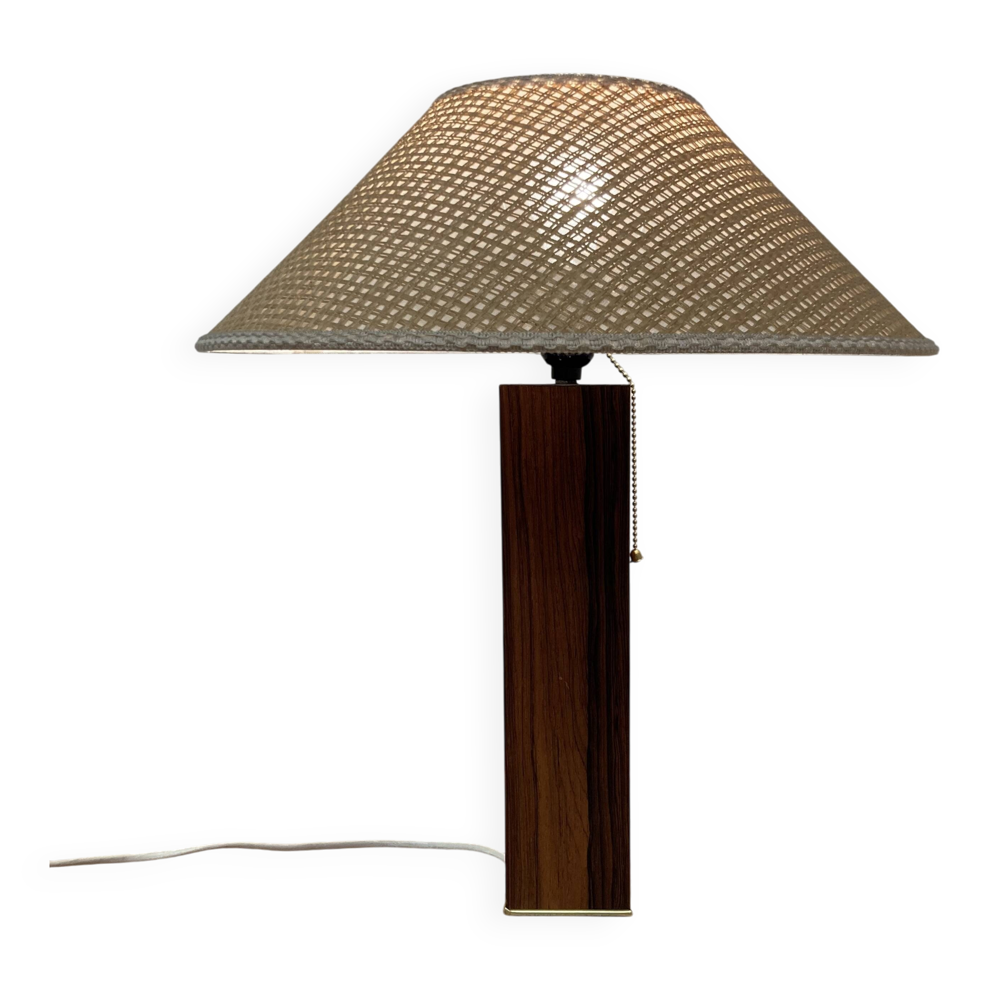 Large rosewood lamp 1950 "scandinavian design".