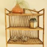 Rattan shelf