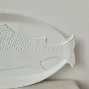 Large vintage ceramic plate "Fish" from Portugal -