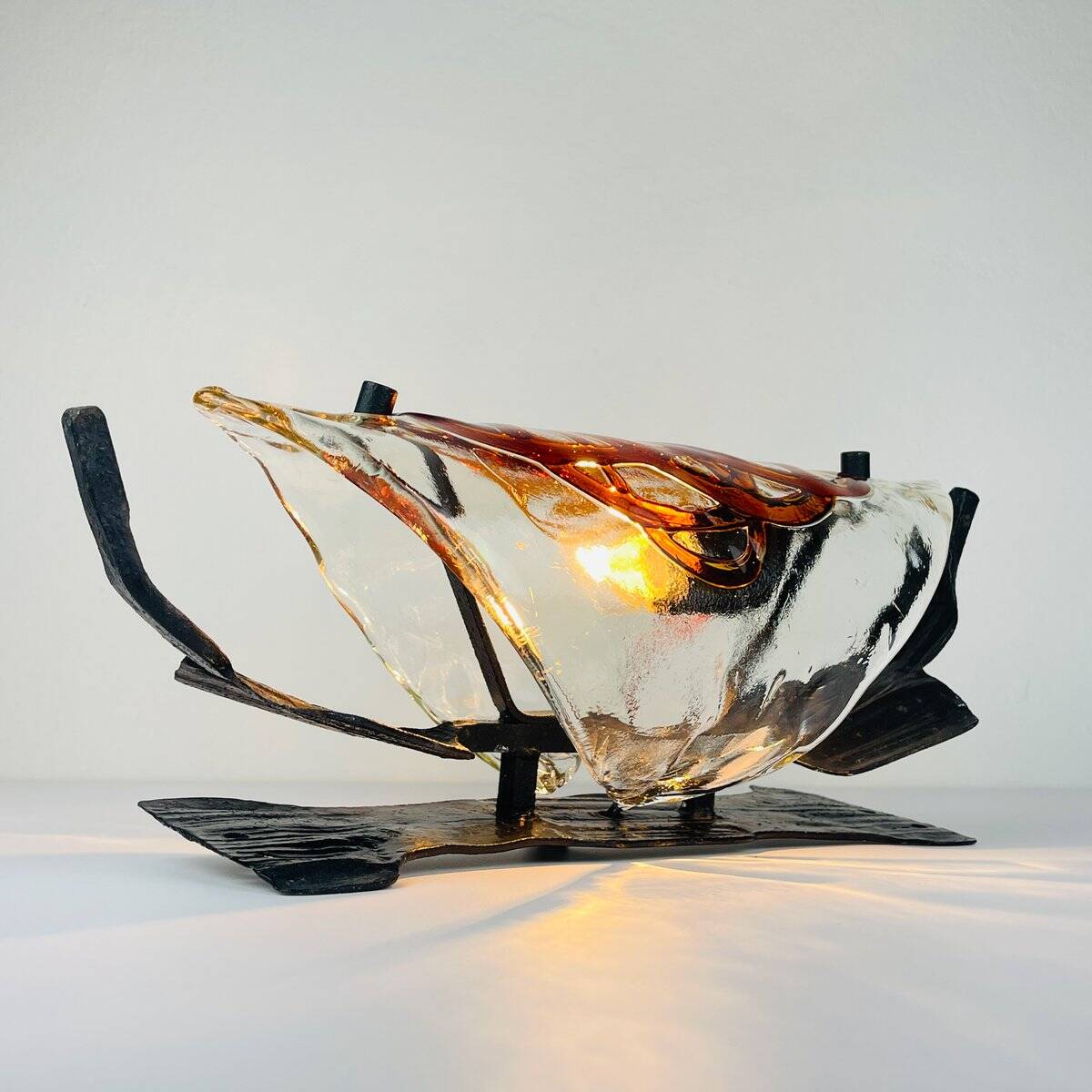 Vintage brutalist wall lamp, Italy, 1970s