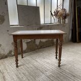 Walnut and marble bistro table 1890