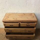 Wooden chest of drawers iron handles
