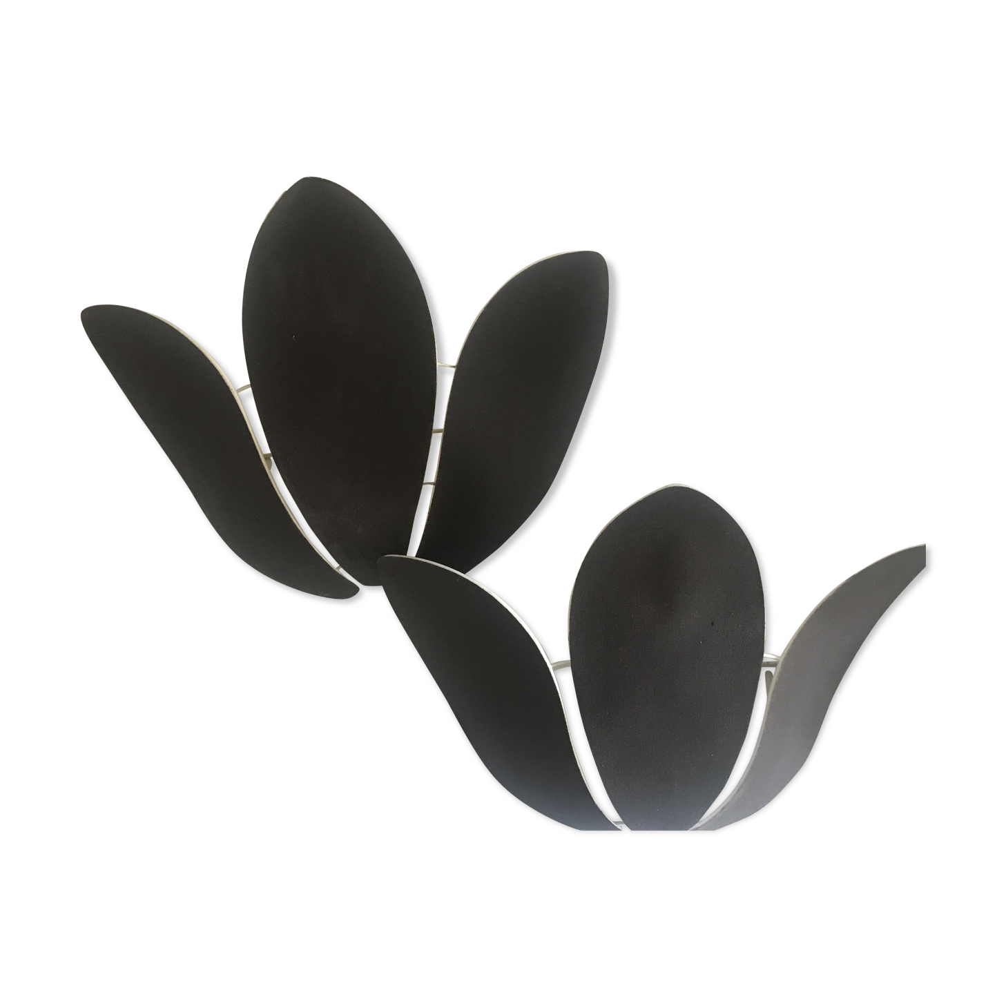 Pair of flowers wall lamps years 70