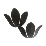 Pair of flowers wall lamps years 70