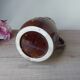 Old brown ceramic water jug pitcher, rustic country house pitcher 1970s