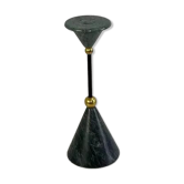 Vintage candlestick in green marble and brass