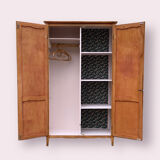 Parisian wardrobe vintage beech 1970