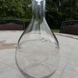 Set of a wine decanter and a glass water pitcher