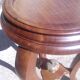 Solid walnut pedestal table with bronze plume, Napoleon III period
