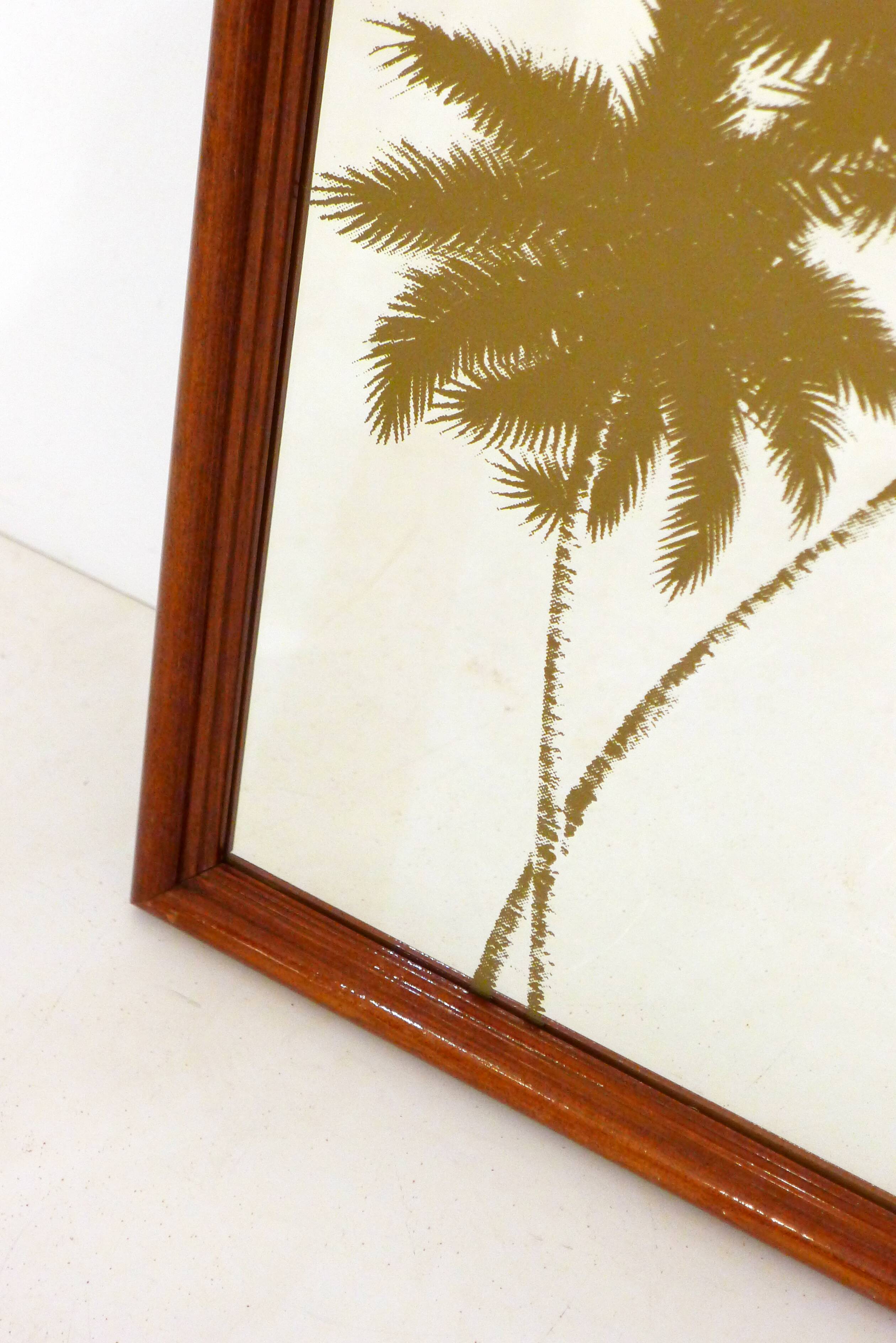 Wall mirror décor golden coconuts