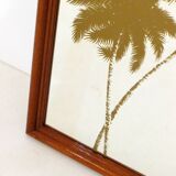 Wall mirror décor golden coconuts