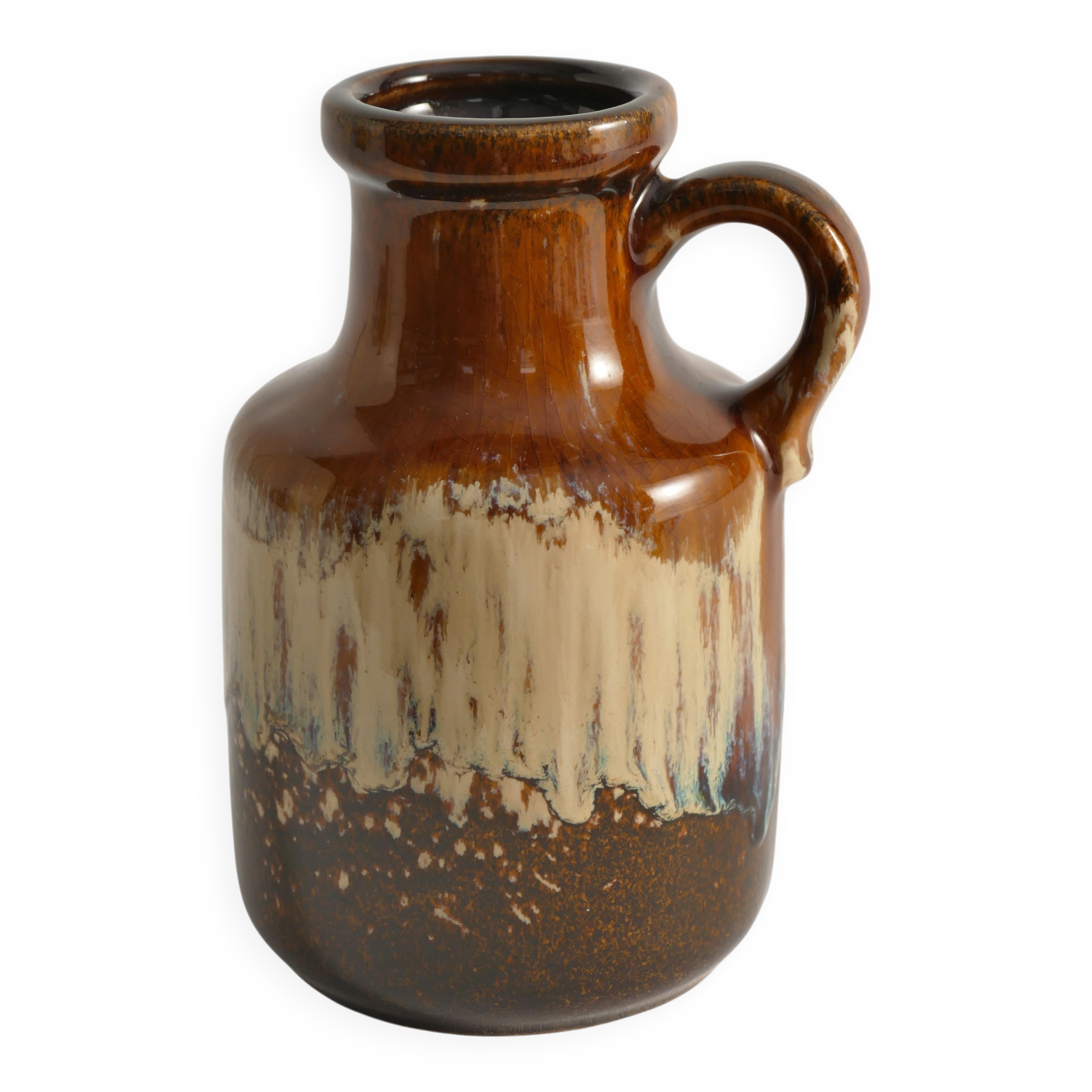Mid-Century Modern Fat Lava Drip Glaze Ceramic Vase, West Germany, 1970s