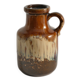 Vase en céramique à glaçure goutte de lave épaisse de style mid-century modern, Allemagne de l'Ouest, années 1970.