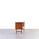 Mid-Century Kidney Shaped Danish Teak Desk, 1960s.