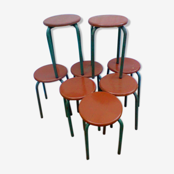Lot of 8 stools
