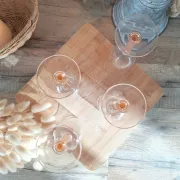 Vintage pink champagne flute Luminarc