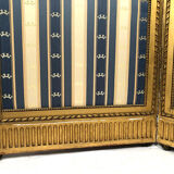 Paravent deux feuilles en bois doré de style Louis XVI