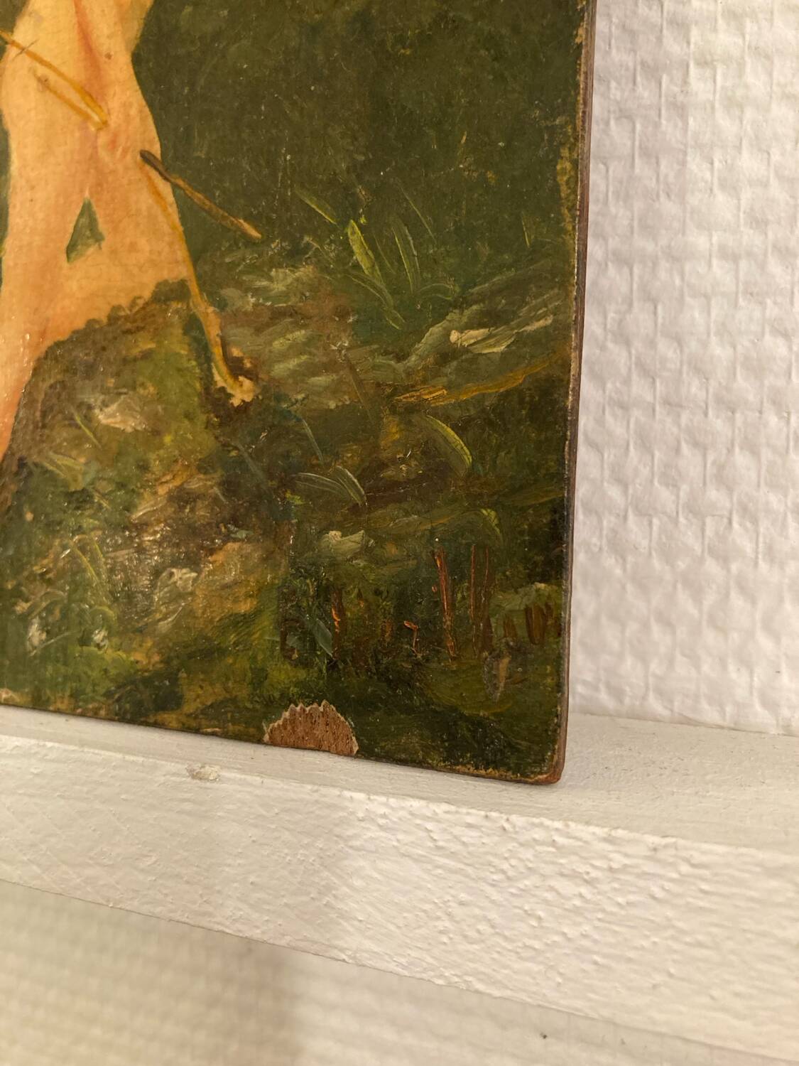 Small oil on panel, Diana 19th century