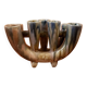 Art Nouveau flower pot in flamed stoneware by Charles Greber