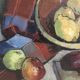 Irvall (Bo), Oil on panel Still life framed Swedish painting 1948