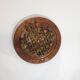 Vintage wooden carved solitaire game – Resin balls with insects –