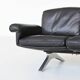 De Sede model DS-31 three-seat sofa black leather Switzerland 1970