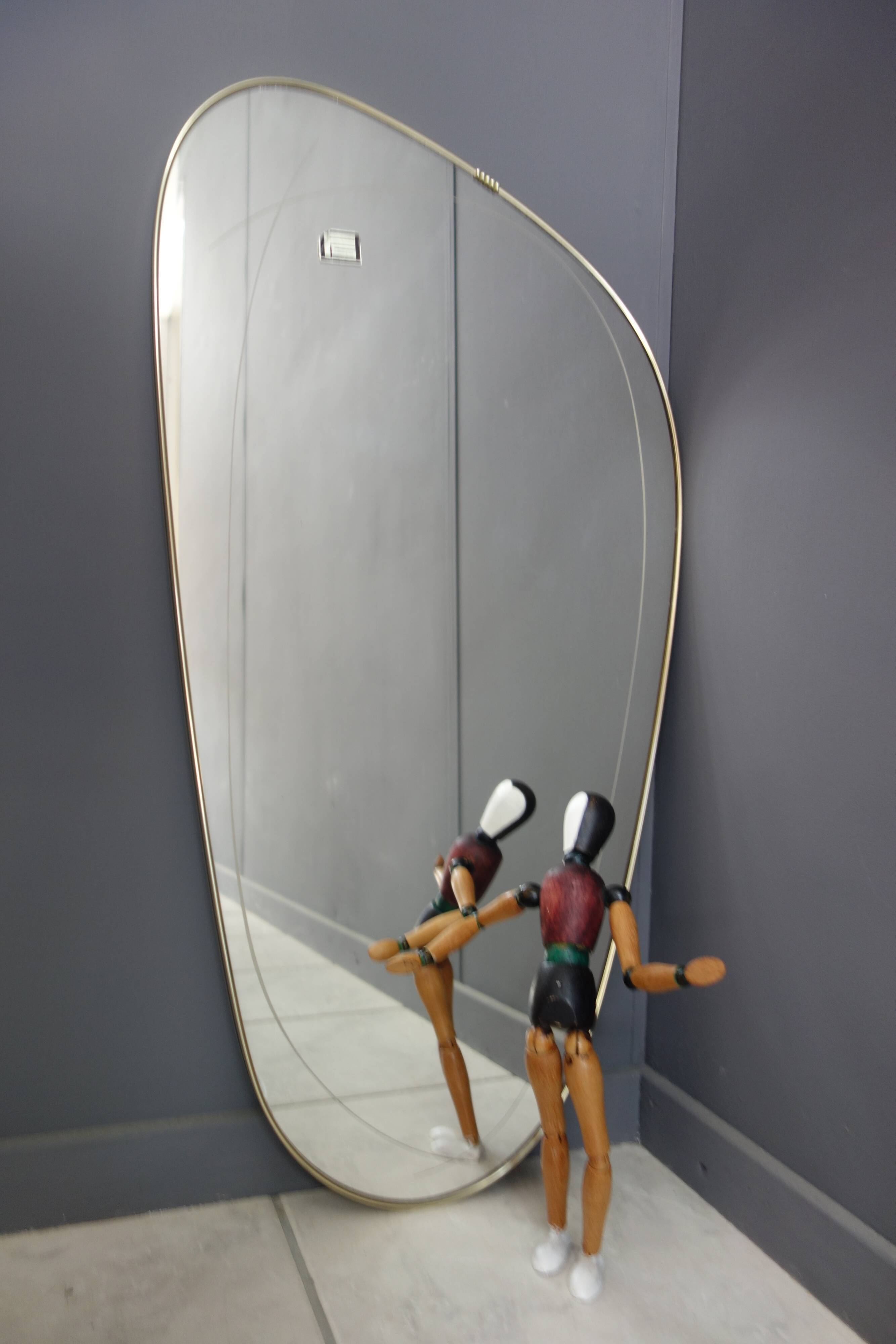 Freeform mirror spaceage 1950s  - 74x39cm