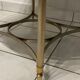 Table basse ronde miroir vintage