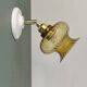 Vintage amber glass tulip wall light