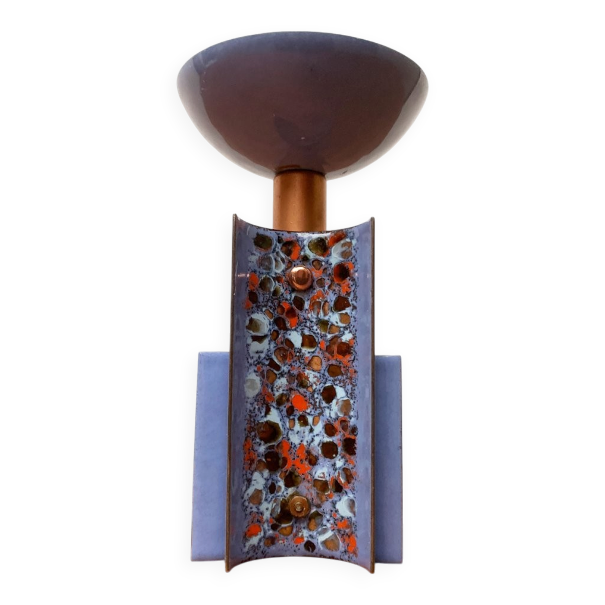 Vintage enamel candlestick