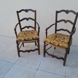 Pair of old Provençal armchairs