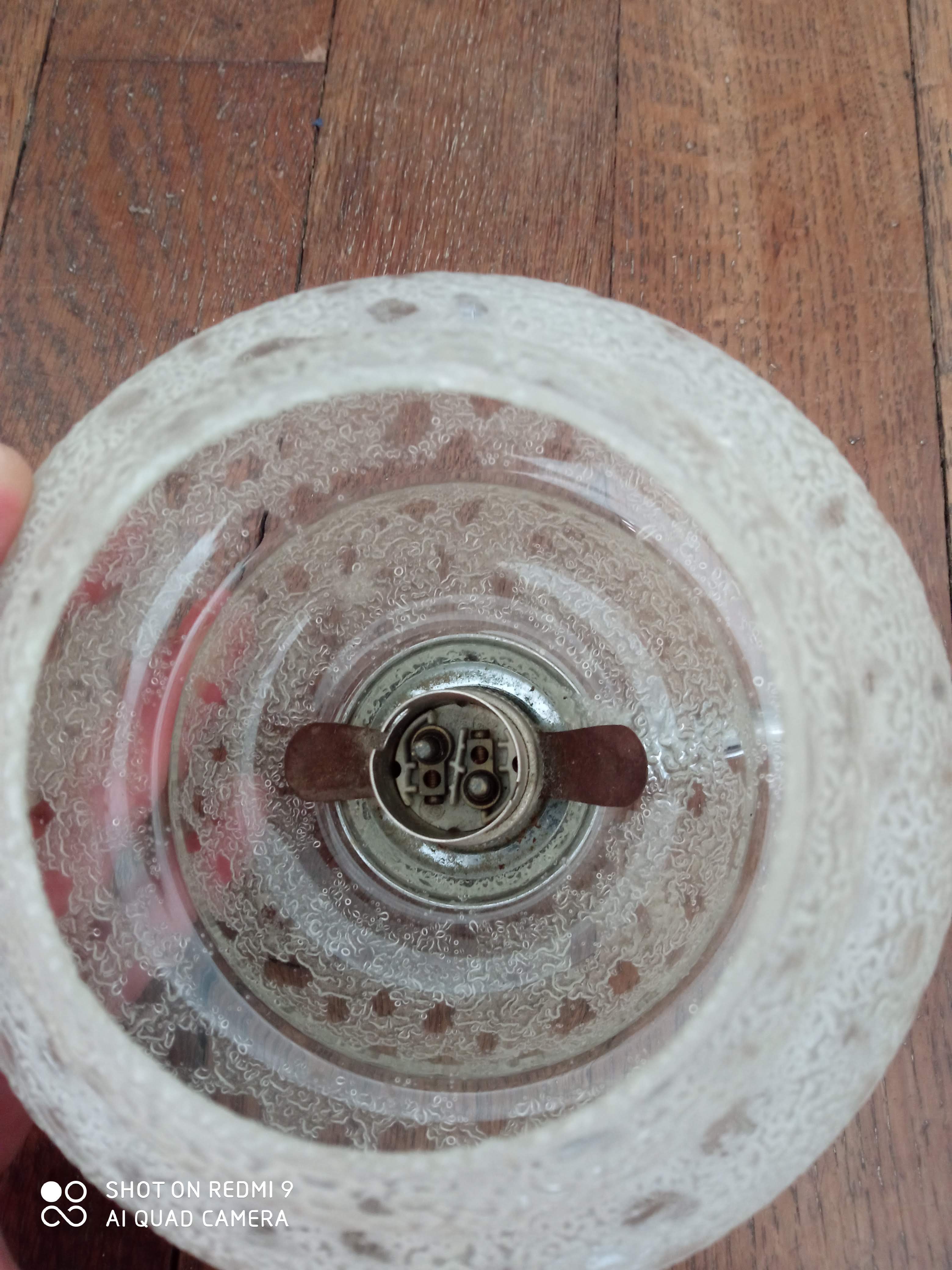 Old Art Deco wall lamps chrome and granite glass