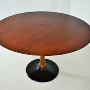 1969s beech round dining table, Czechoslovakia