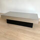 70s coffee table in brushed aluminum