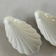 Set of 2 small Pillivuyt porcelain dishes – C-shaped bowls