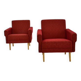 Paire de fauteuils des années 1950, Tchécoslovaquie