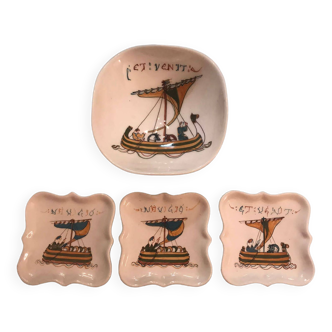 St pair sur mer earthenware cups