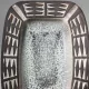 Danish Studio Geometric Charcoal Bowl From Frank Keramik, 1960s
