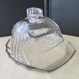 Cheese bell on its molded pressed glass tray